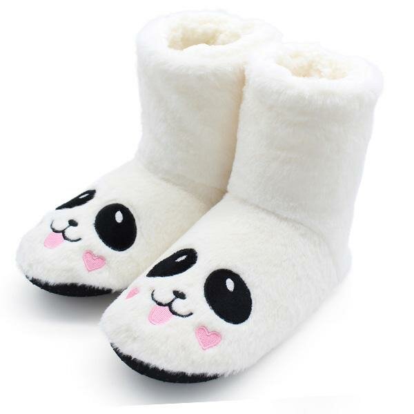 Chaussons Montants Fourrés Femme Petit Panda